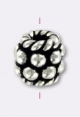 .925 Sterling Silver Bali Style Bead 4x3.5 mm x1