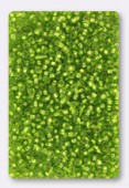 2mm Seed Beads Olivine Silver-Lined x20g