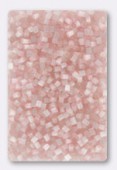 2x2mm Glass Half Tube Bugle Beads Light Pink x20g