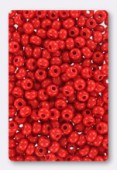 4mm Seed Beads Bright Red Opaque x20g 