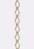 8x5mm Gold Plated Rhombus Cable Chain x20cm