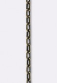 6x3mm Antiqued Brass Plated Flat Cable Chain x20cm
