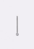 24mm Silver Plated Open Eye Pins x20