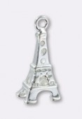 .925 Sterling Silver ''Eiffel  Tower'' Bead Charms 21x10.5 mm x1