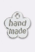 .925 Sterling Silver ''Hand Made Flower'' Bead Charms 8 mm x1