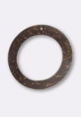 Coconut Wood Donut Bead Natural Brown 40 mm x1