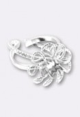 Fancy Adjustable Ring Findings Silver Plated x1