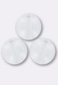 4mm Czech Smooth Round Glass Beads White Opal x50