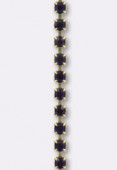 Rhinestone Cup Chain 2 mm Purple Velvet x20 cm