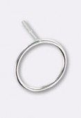 .925 Sterling Silver boucle oreille 10 mm x1