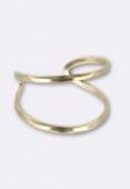 Gold Plated Adjustable Double Ring x1