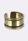 Antiqued Brass Adjustable Large Ring  x1