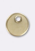 14K Gold Filled Round Disc Charm 4 mm x1