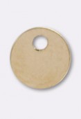 14K Gold Filled Round Disc Charm 6 mm x1