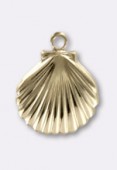 14K Gold Filled Shell Charm 11 mm x1