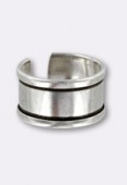 Antiqued Silver Adjustable Large Ring x1