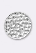 18mm Silver Plated Hammered Sequin x2