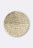 34mm Gold Plated Hammered Sequin x2