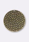 34mm Antiqued Brass Plated Hammered Sequin x2