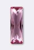 21x7mm 8mm Austrian Crystals Faceted Princess Baguette Fancy Stone 4547 Light Rose x1