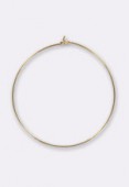 40mm Gold Plated Beading Hoops x2
