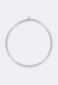 40mm Silver Plated Beading Hoops x2