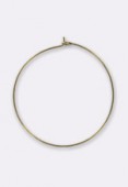 40mm Antiqued Brass Plated Beading Hoops x2