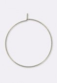 60mm Antiqued Brass Plated Beading Hoops x2