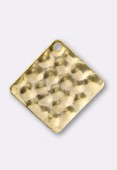 12x12mm Gold Plated Hammered Sequin x2 