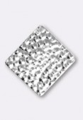 20x20mm Silver Plated Hammered Sequin x2 