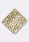 20x20mm Gold Plated Hammered Sequin x2 