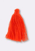 30mm Tassel Thread Embellishment Orange x4