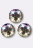 6mm Czech Smooth Round Glass Beads Crystal Glittery Argentic x24