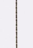 Antiqued Brass Plated Cobra Round Chain 0.5 mm x20 cm