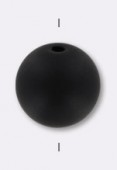 10mm Black Onyx Matt Round Beads x4