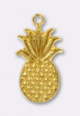 15x9mm Gold Plated Pineapple Charms x1