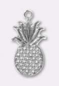 15x9mm Silver Plated Pineapple Charms x1