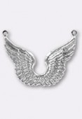 35x25mm Silver Plated Wing charms x1