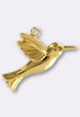 20x10mm Gold Plated Paradise Bird Charms x1
