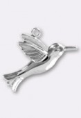 20x10mm Silver Plated Paradise Bird Charms x1