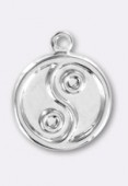 11mm Silver Plated Ying Yang Charms x1