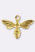 9.2x12.9mm Gold Plated Bee Charms x1