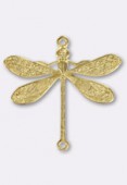 18x24mm Gold Plated Dragonfly Charms x1