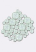 3mm / 5 mm / 7 mm Austrian Crystals Hotfix Flatback Rhinestones 2028  Crystal Powder Green M Hfx 42