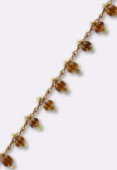 Czech Seed Beads Chain Topaz x10 cm