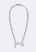 45x20mm Silver Plated Earring Hooks Kidney Wire x2