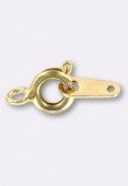 6mm Gold Plated Spring Ring Clasp W / Tag x1