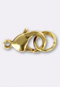10x6mm Gold Plated Lobster Clasp x1