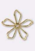 35mm Gold Plated Cut ''Pop'' Flower Stamping x1