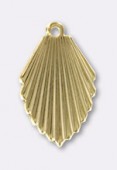 25x15mm Gold Plated Palm Leaf Stamping x1
